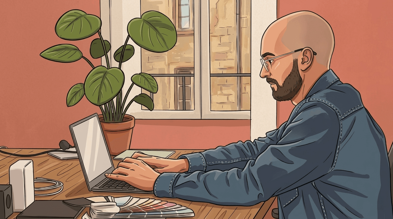Une personne travaillant sur un ordinateur